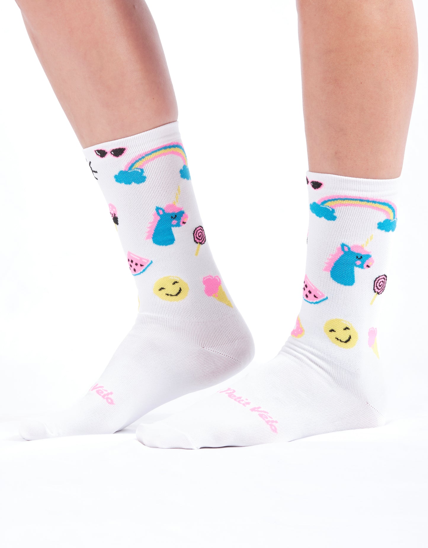 Chaussettes vélo  "Mlle Licorne"