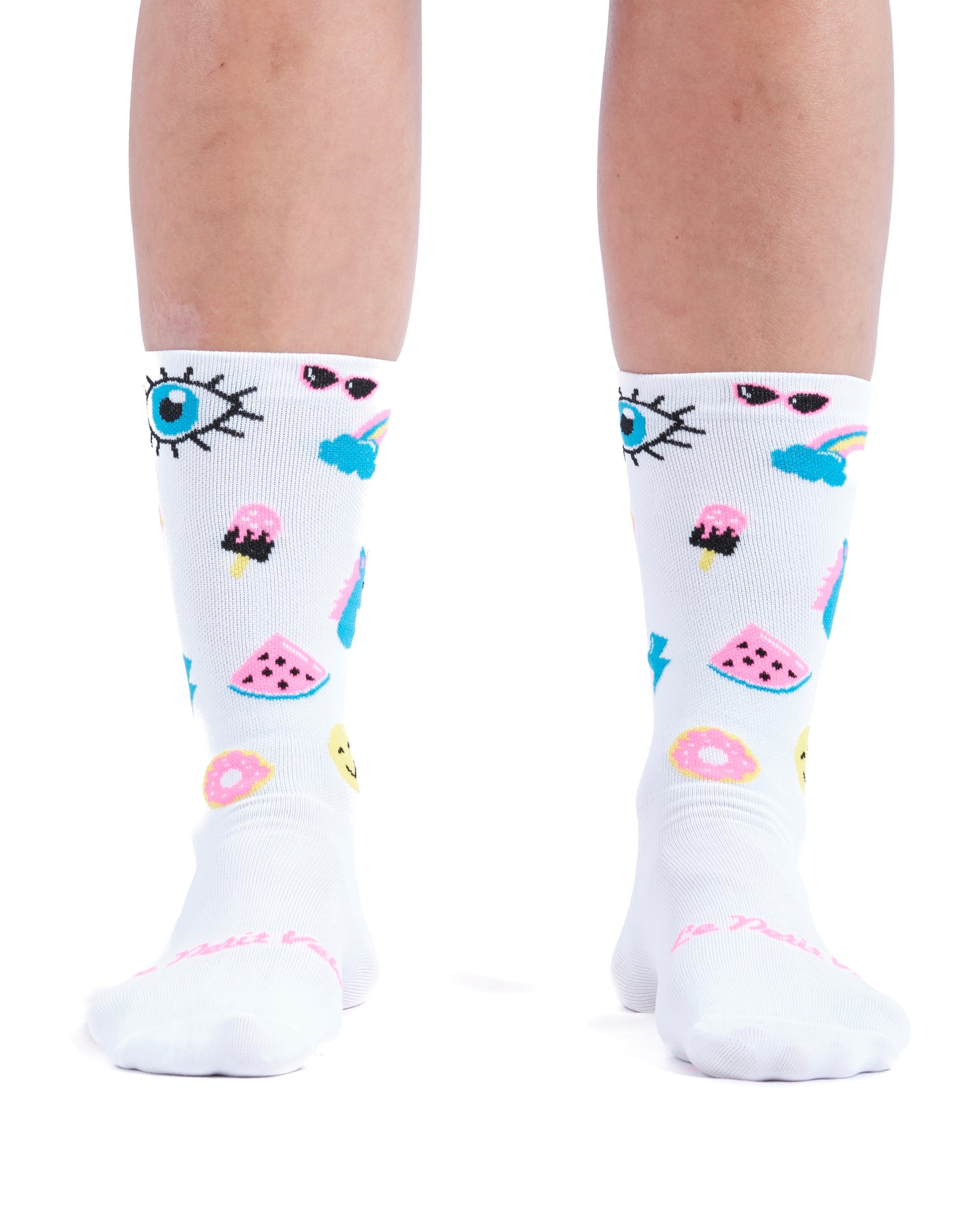 Chaussettes vélo  "Mlle Licorne"