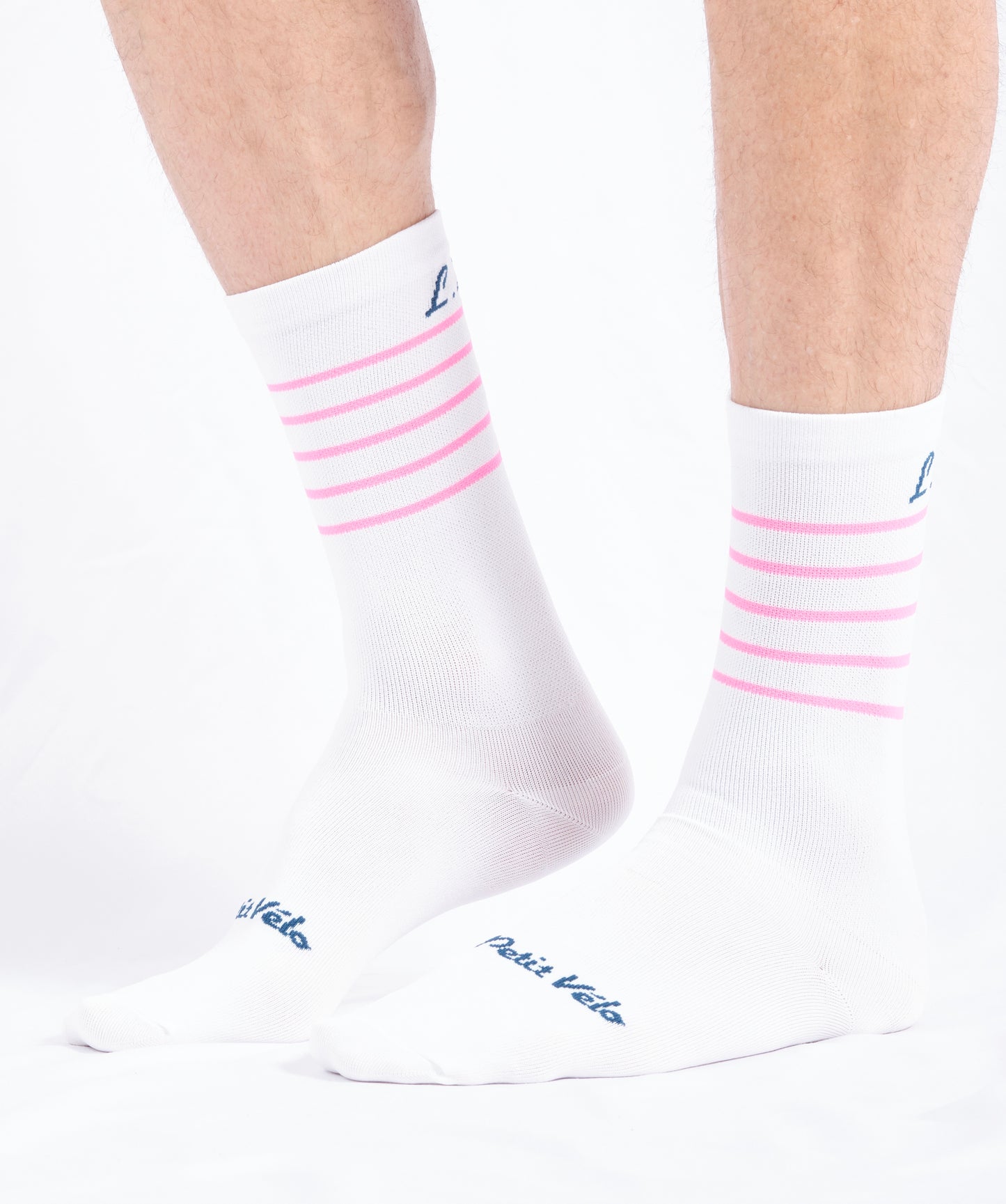 Chaussettes vélo "Marinière fluo"